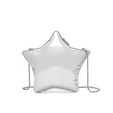 Mini sac pentagramme brillant en acrylique, petit sac mignon et exquis à bandoulière avec chaîne